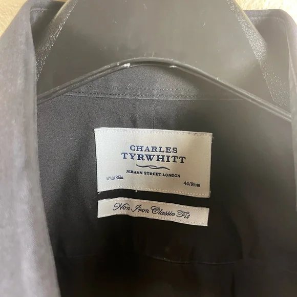 Charles Tyrwhitt Black Dress Shirt - Picture 4 of 6